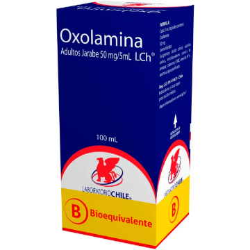 Product image of Oxolamina jarabe adultos 50 mg / 5 ml x 100 ml