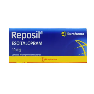 Product image of REPOSIL 10 MG 30 COMPRIMIDOS RECUBIERTOS (ESCITALOPRAM)