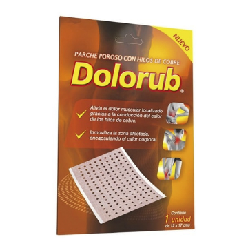 Product image of Dolorub con hilos de cobre parche adhesivo poroso 12 cms x 17 cms x 1 unidad