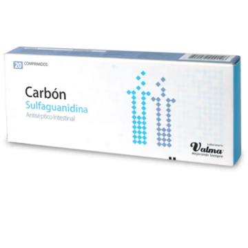 Product image of Carbon Sulfaguanidina x 20 comprimidos