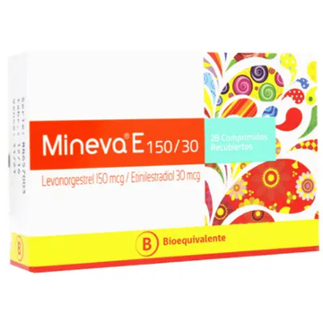 Product image of MINEVA-E [150/30] X 28 COMPRIMIDOS RECUBIERTOS [BE] (LEVONORGESTREL+ETINILESTRADIOL)