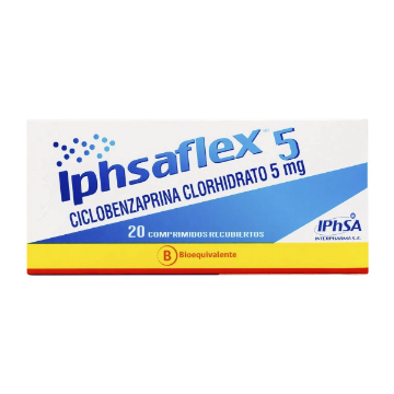 Product image of IPHSAFLEX 5MG X 20 COMP. REC. (CICLOBENZAPRINA)