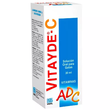 Product image of VITAYDE-C SOLUCION ORAL GOTAS 30 ML (VITA+VITC+VITD)