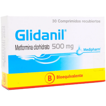 Product image of Glidanil 500 mg x 30 comprimidos recubiertos