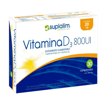 Product image of Vitamina D3 800 U.I x 30 comprimidos