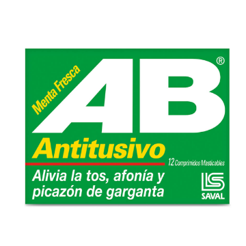 Product image of AB Antitusivo 5 mg x 12 comprimidos Masticables