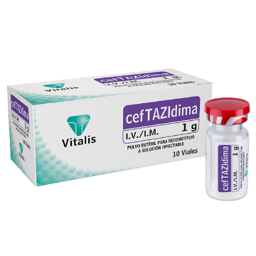 Product image of CEFTAZIDIMA 1G SOL. INY. X 10 FCO.AMP.