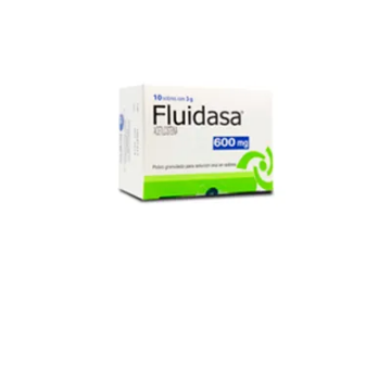 Product image of Fluidasa 600 mg x 10 sobres en polvo granulado para solución oral