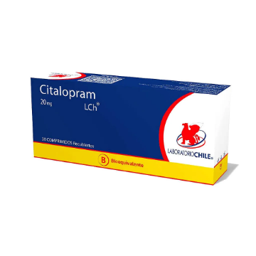 Product image of Citalopram 20 mg x 30 comprimidos recubiertos