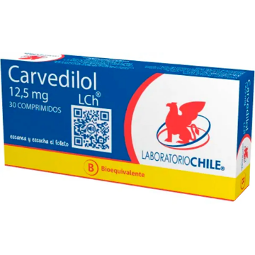 Product image of Carvedilol 12,5 mg x 30 comprimidos