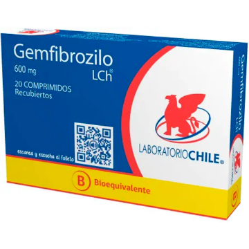 Product image of Gemfibrozilo 600 mg x 20 comprimidos recubiertos