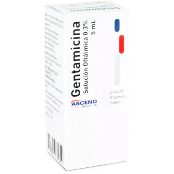 Product image of Gentamicina solución oftálmica 0,3 % x 5 ml