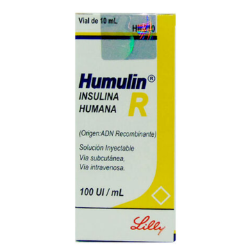 Product image of INSUL. HUMULIN-R 100UI/ML X 1 UNID.