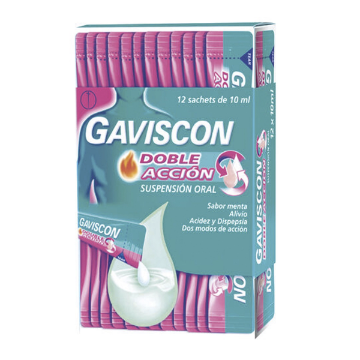 Product image of Gaviscon doble acción suspensión oral x 12 sachets de 10 ml