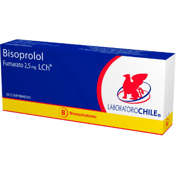 Product image of Bisoprolol 2,5 mg x 30 comprimidos