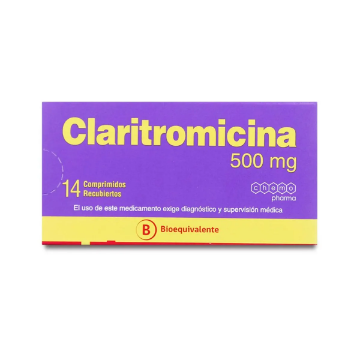 Product image of Claritromicina 500 mg x 14 comprimidos recubiertos