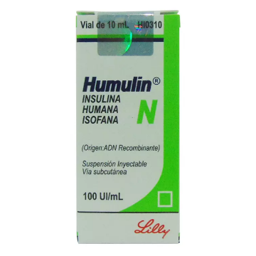 Product image of INSUL. HUMULIN N 100 U/ML CART.3ML X 5 UNID.