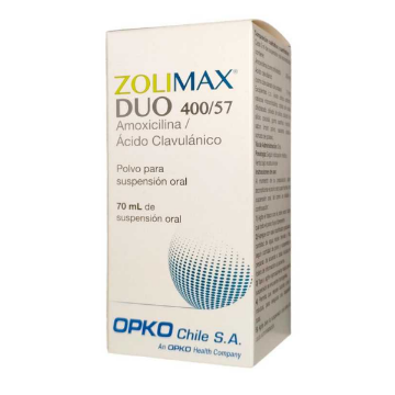 Product image of ZOLIMAX-DUO 400/57 MG POLVO PARA SUSPENSION ORAL 70 ML (AMOXI+A.CLAVULANICO)