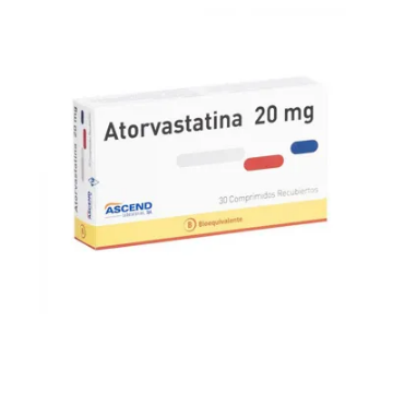 Product image of Atorvastatina 20 mg x 30 comprimidos reubiertos