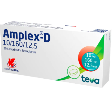 Product image of Amplex D 160 / 12,5 / 10 x 30 comprimidos