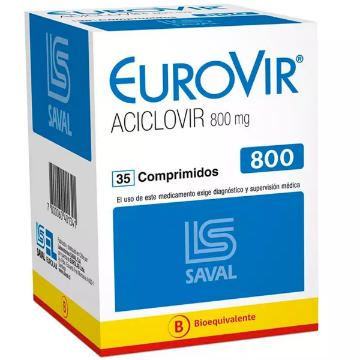 Product image of Aciclovir 800 mg x 30 comprimidos