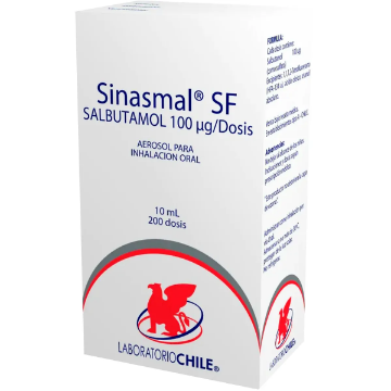 Product image of Sinasmal SF inhalador 100 mcg x 200 dosis