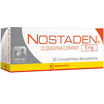 Product image of NOSTADEN 5 MG 20 COMPRIMIDOS RECUBIERTOS [BE] (CICLOBENZAPRINA)