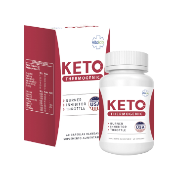 Product image of KETO THERMOGENIC 60 CAPS.BDAS [VITALAB] (CAFEINA+GUARANA+POMELO+VIN.MANZANA+L-CARNITINA+MG+CR+COLIN)