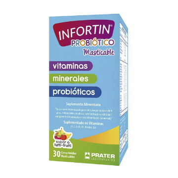 Product image of INFORTIN PROBIOTICOS 30 COMPRIMIDOS MASTICABLES (MULTIVIT+MINERALES+PROBIOTICOS)