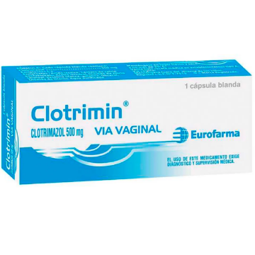 Product image of Clotrimin vía vaginal 500 mg x 1 cápsula blanda