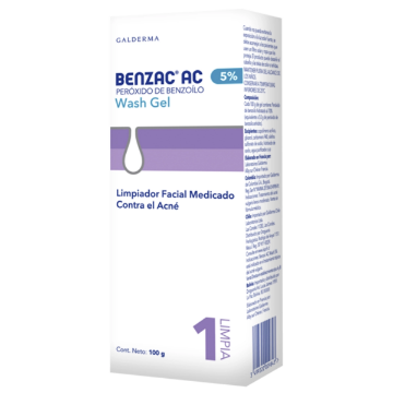 Product image of Benzac AC wash 5 % gel limpiador facial medicado antiacne x 100 g