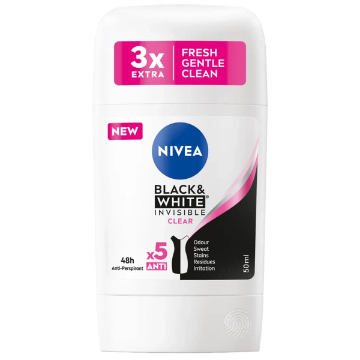 Product image of NIVEA INVISIBLE BLACK &WHITE CLEAR STICK 50ML