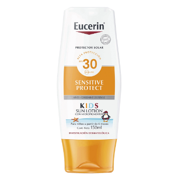 Product image of Eucerin sun kids SPF30 piel sensible lotion micropigmentos x 150 ml