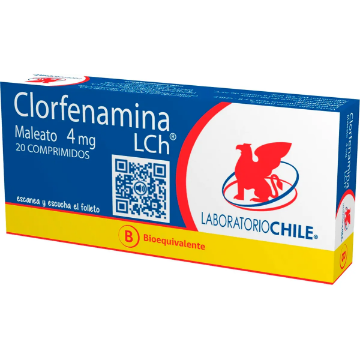 Product image of Clorfenamina 4 mg x 20 comprimidos