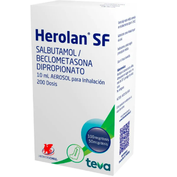 Product image of Herolan SF beclometasona 50 mcg x 200 dosis