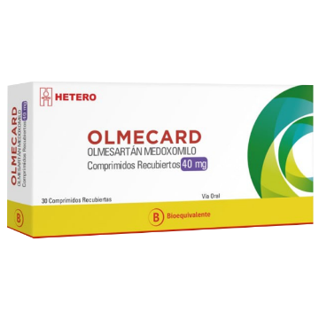 Product image of OLMECARD 40 MG 30 COMPRIMIDOS RECUBIERTOS [BE] (OLMESARTAN)