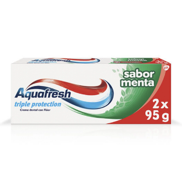 Product image of Aquafresh triple protection sabor menta pack 2 x 95 g