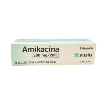 Product image of Amikacina 500 mg / 2 ml x 1 ampolla