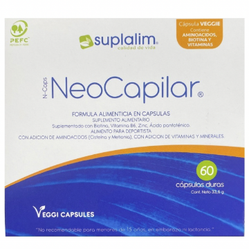 Product image of NEOCAPILAR 60 CAPSULAS (VITAMINAS+MINERALES+AMINOACIDOS)