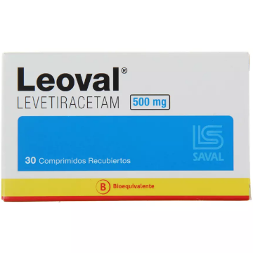 Product image of LEOVAL 500 MG 30 COMPRIMIDOS RECUBIERTOS [BE] (LEVETIRACETAM)