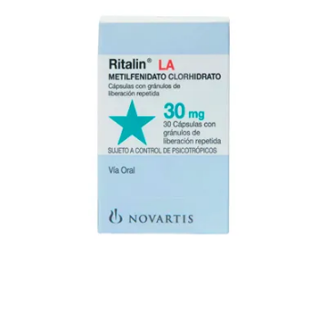 Product image of Ritalin 10 mg x 30 comprimidos de liberación prolongada