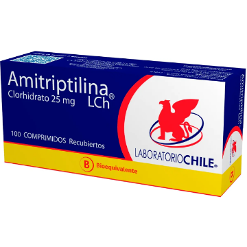 Product image of Amitriptilina Clorhidrato 25 mg x 100 comprimidos recubiertos