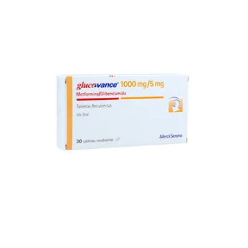 Product image of Glucovance 5 mg / 1000 mg x 15 comprimidos recubiertos