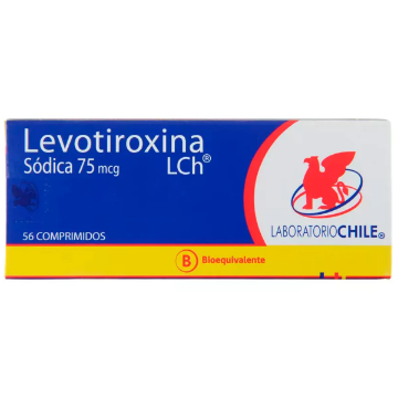 Product image of Levotiroxina 75 mcg x 56 comprimidos