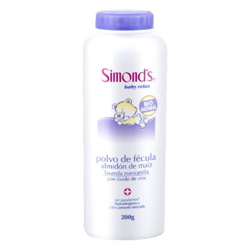 Product image of SIMONDS BABY RELAX LAVANDA MANZANILLA TALCO VEGETAL 200 G.