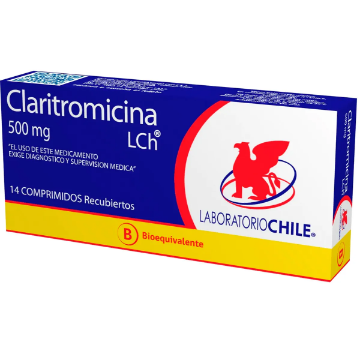 Product image of Claritromicina 500 mg x 14 comprimidos