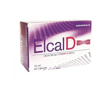 Product image of Elcal D 500 / 800 mg x 1 cápsula