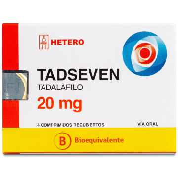 Product image of TADSEVEN 20 MG 4 COMPIMIDOS RECUBIERTOS [BE] (TADALAFILO)