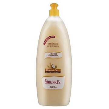 Product image of SIMONDS DERMO CARE AFRECHO LECHE DE COCO HIPOALERG. JABON LIQUIDO 1000ML