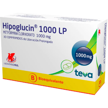 Product image of Hipoglucin LP 1000 mg x 30 comprimidos